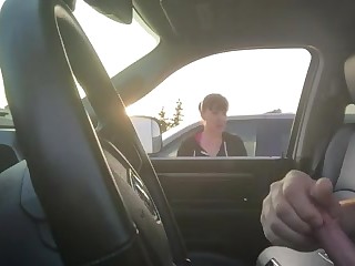 Car Jerk Off Cock - Jerking off a dick in the car in front of a fellow traveler â™¦ï¸ 777.porn