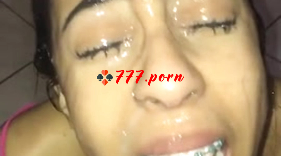 Pervert spat all over the poor girl's face for debts, immoral porn